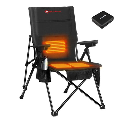 Heated Camping Chair With 12V 16000mAh Battery Pack